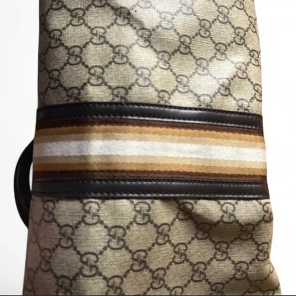 Gucci Beige and Brown Supreme Joy Boston Bag with Iconic Pattern - Picture 3 of 8